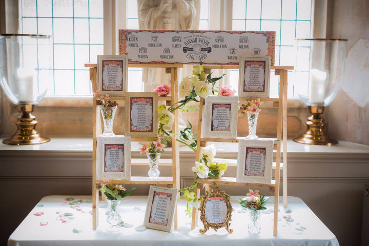 Ladder wedding table plan