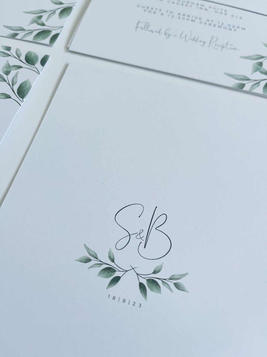 Simple & Elegant Foliage Wedding Invitations