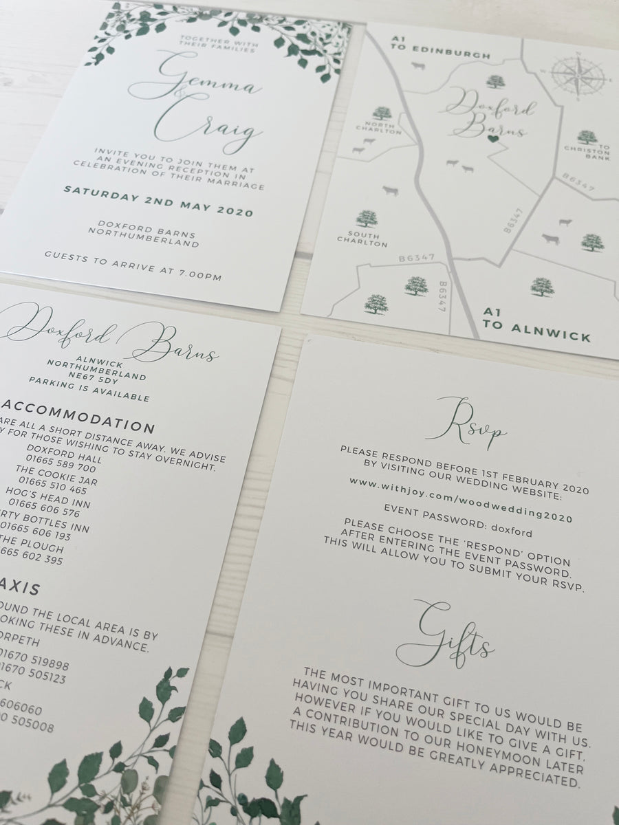 Foliage Archway Wedding Invitations