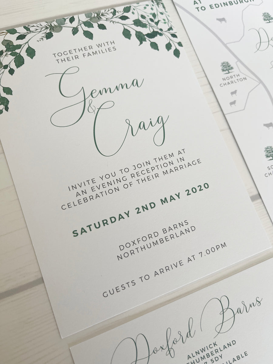 Foliage Archway Wedding Invitations