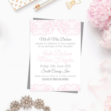 Butterfly & Lace Wedding Invitations